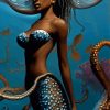 Black Mermaid Underwater Paint By Numbers