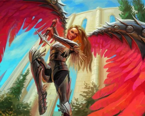 Blonde Warrior Angel Paint By Numbers