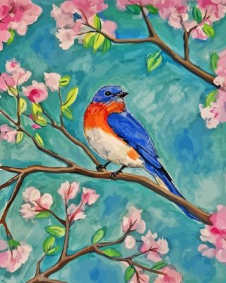 Blossom And Bird Paint By Numbers