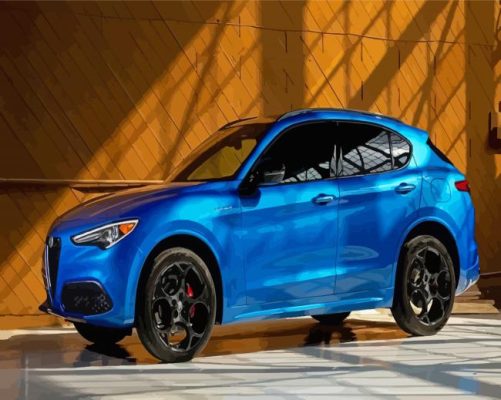 Blue Stelvio Alfa Romeo Car Paint By Numbers