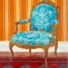 Blue Antique Chair Paint By Numbers