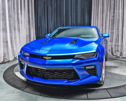 Blue Metallic Chevrolet Paint By Numbers