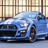 Blue Mustang Shelby Paint By Numbers