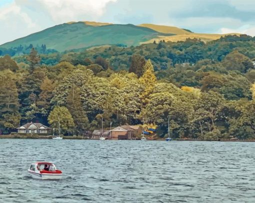 Bowness On Windermere Landscape Paint By Numbers