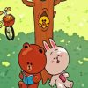 Brown And Cony Couple Paint By Numbers