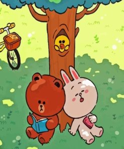 Brown And Cony Couple Paint By Numbers