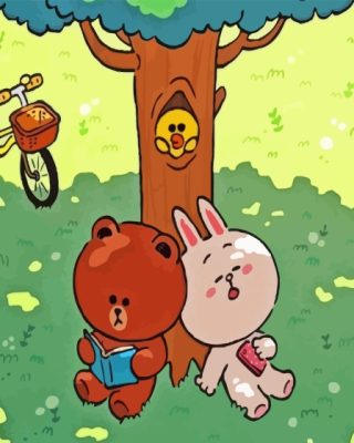 Brown And Cony Couple Paint By Numbers