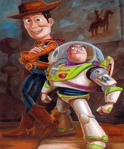 Buzz Lightyear And Woody Art Paint By Numbers