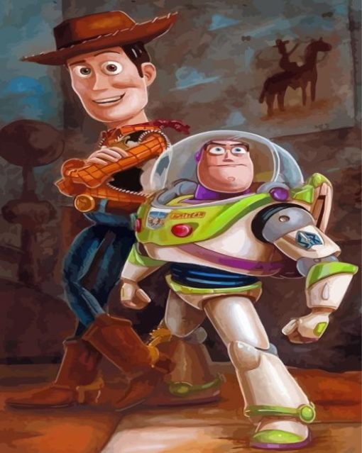 Buzz Lightyear And Woody Art Paint By Numbers