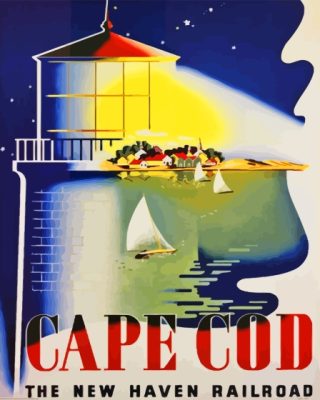 Cape Cod Poster Paint By Numbers