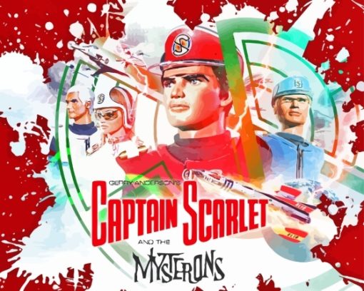 Captain Scarlet Art Poster Paint By Numbers