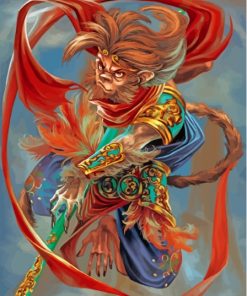 Chinese Monkey Sun Wukong Paint By Numbers