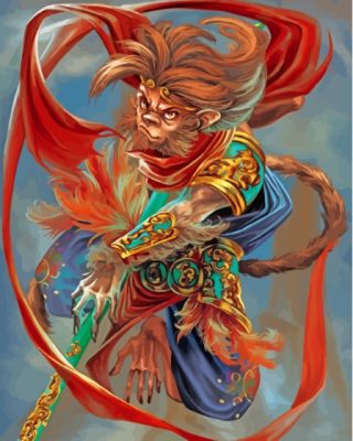 Chinese Monkey Sun Wukong Paint By Numbers