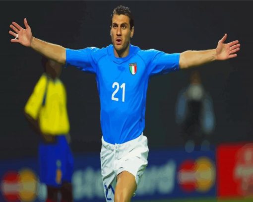 Christian Vieri Italian Football Player Paint By Numbers