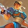 Chun Li Anime Girl Paint By Numbers