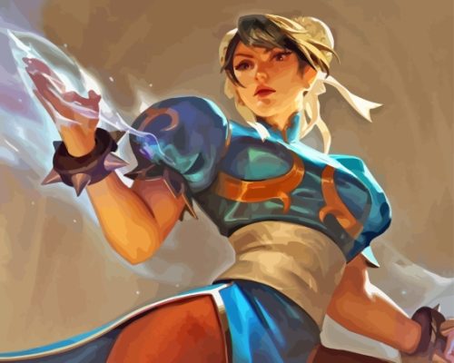 Chun Li Anime Girl Paint By Numbers