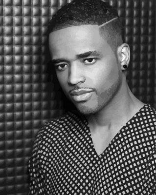 Close Up Black And White Larenz Tate Paint By Numbers