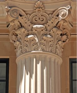 Close Up Corinthian Roman Columns Paint By Numbers