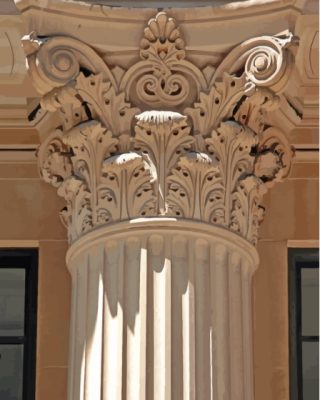 Close Up Corinthian Roman Columns Paint By Numbers