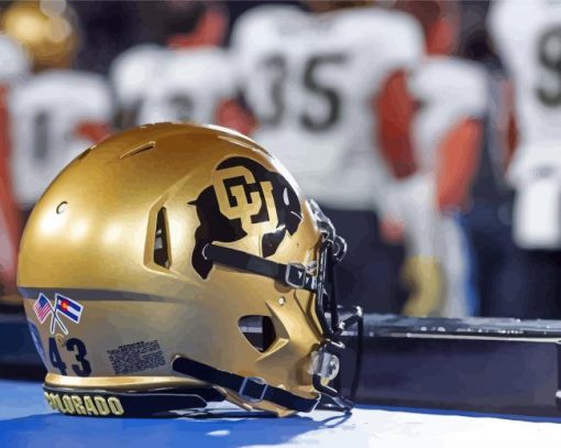 Colorado Buffaloes Helmet Paint By Numbers