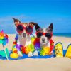 Dogs In Beach Paint By Numbers