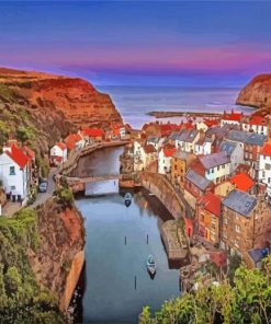 England Village Staithes Paint By Numbers