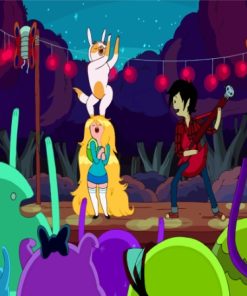 Fionna And Cake With Marshall Lee Singing Paint By Numbers