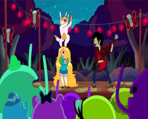 Fionna And Cake With Marshall Lee Singing Paint By Numbers