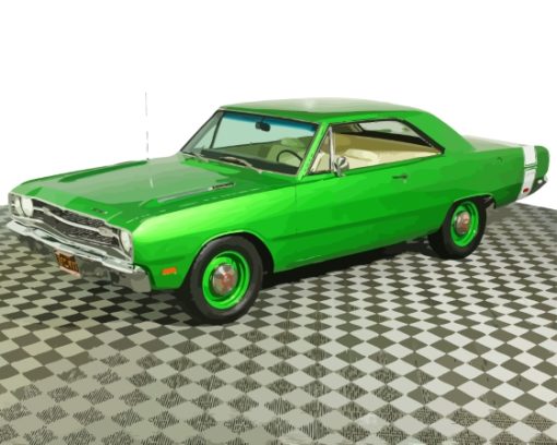 Green 69 Dodge Dart Car Paint By Numbers