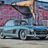 Grey Old Mercedes Sl 300 Paint By Numbers