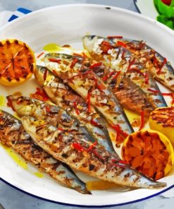 Grilled Sardines Paint By Numbers