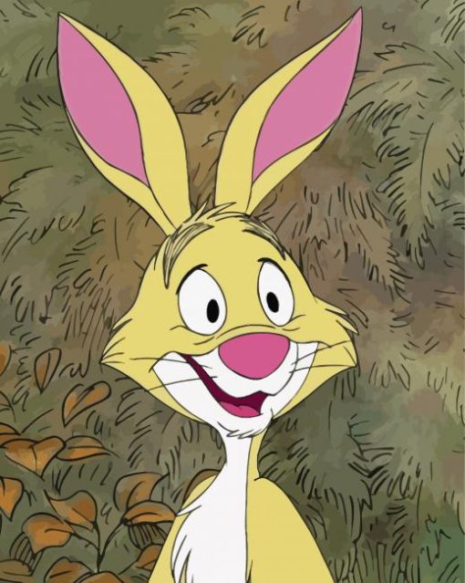 Happy Cartoon Rabbit Paint By Numbers