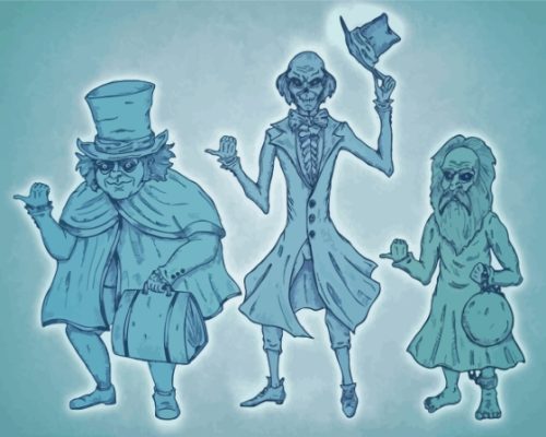 Hitchhiking Ghosts The Haunted Mansion Paint By Numbers