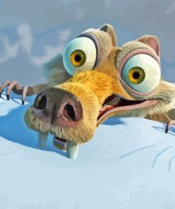 Ice Age Scrat Saber Toothed Squirrel Paint By Numbers