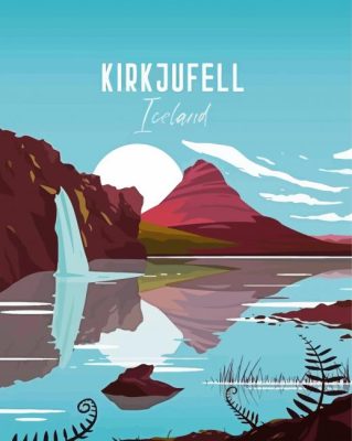 Iceland Kirkjufell Poster Paint By Numbers