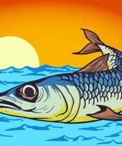 Illustration Sardine Fish Paint By Numbers