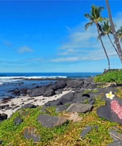 Kailua Kona Beach Rocks Paint By Numbers