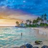 Kailua Kona Beach At Sunset Paint By Numbers