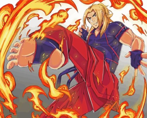 Ken Masters The Street Fighter Character Paint By Numbers