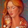 Lady And Cat Paint By Numbers