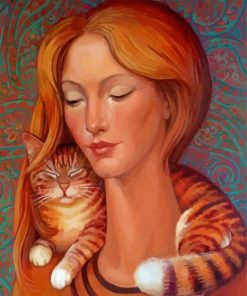 Lady And Cat Paint By Numbers