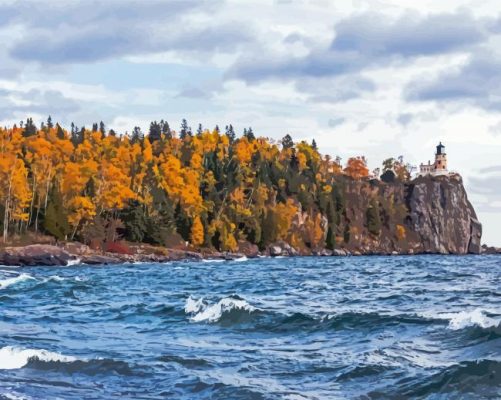 Lake Superior North Shore Minnesota Paint By Numbers