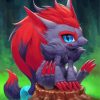 Little Zoroark Pokemon Paint By Numbers