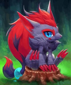 Little Zoroark Pokemon Paint By Numbers