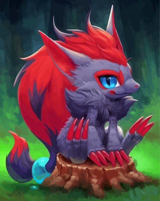 Little Zoroark Pokemon Paint By Numbers