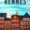 Medieval Houses Rennes France Poster Paint By Numbers