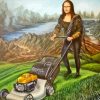 Mona Lisa Mowing Grass Paint By Numbers