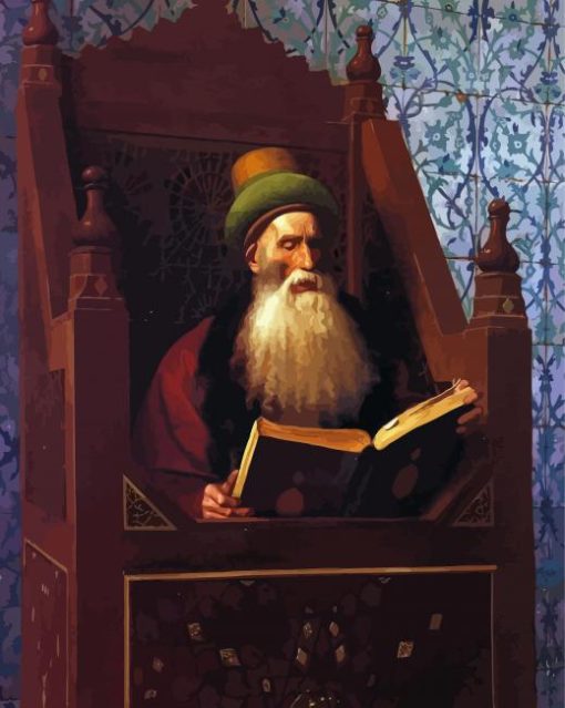 Mufti Reading In His Prayer Gerome Paint By Numbers