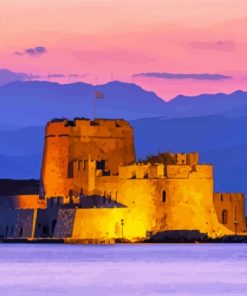 Nafplion Bourtzi Castle Paint By Numbers