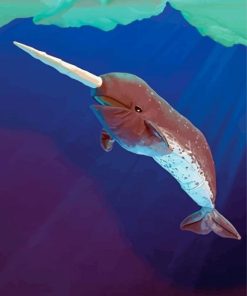 Narwhal Underwater Animal Paint By Numbers